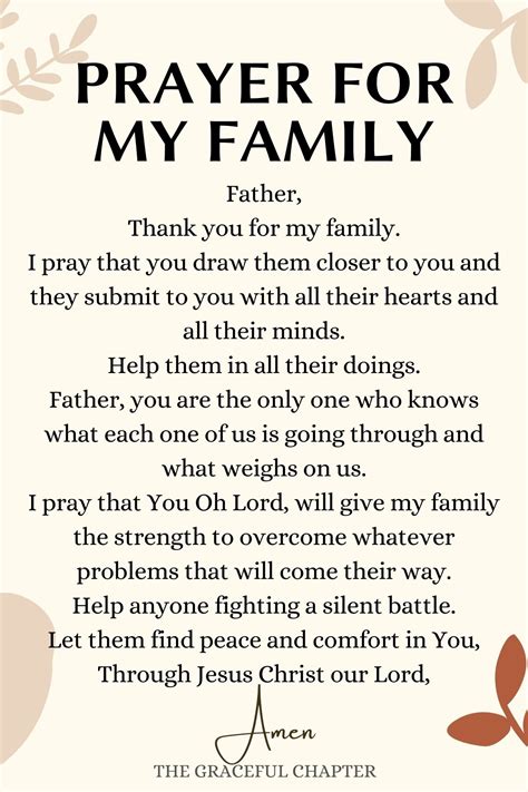 prayers for family members